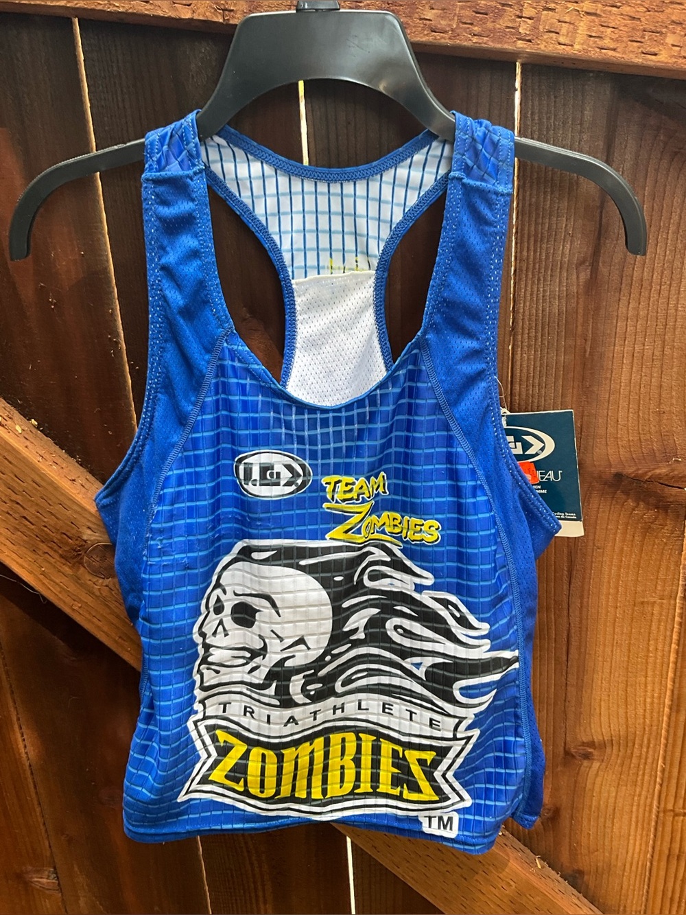 Blue Team Zombies Athletic Triathlete Singlet Louis Garneau XL NWT